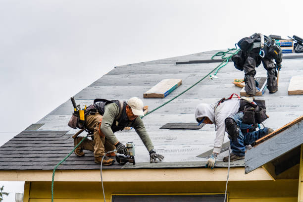 Professional Gutter Installation technician working in Chicago Heights, IL